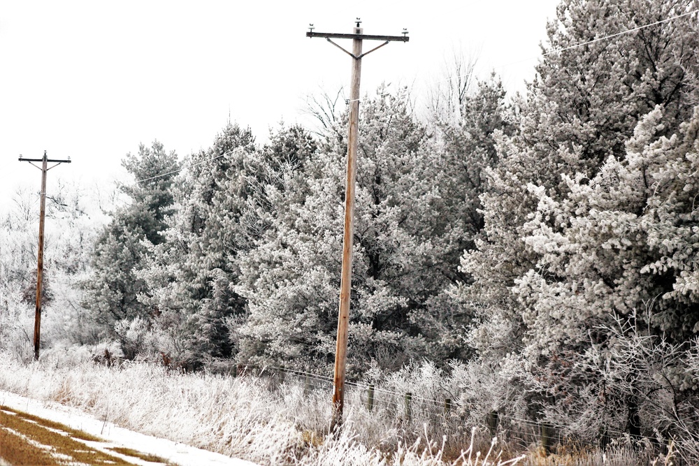 Wintry scenes at Fort McCoy in early January 2021