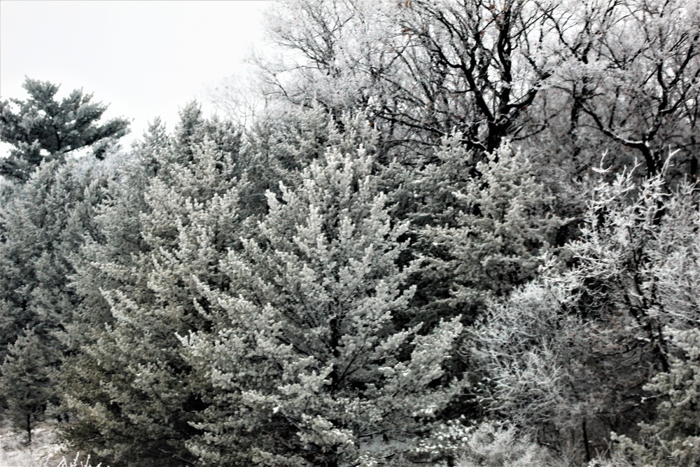 Wintry scenes at Fort McCoy in early January 2021