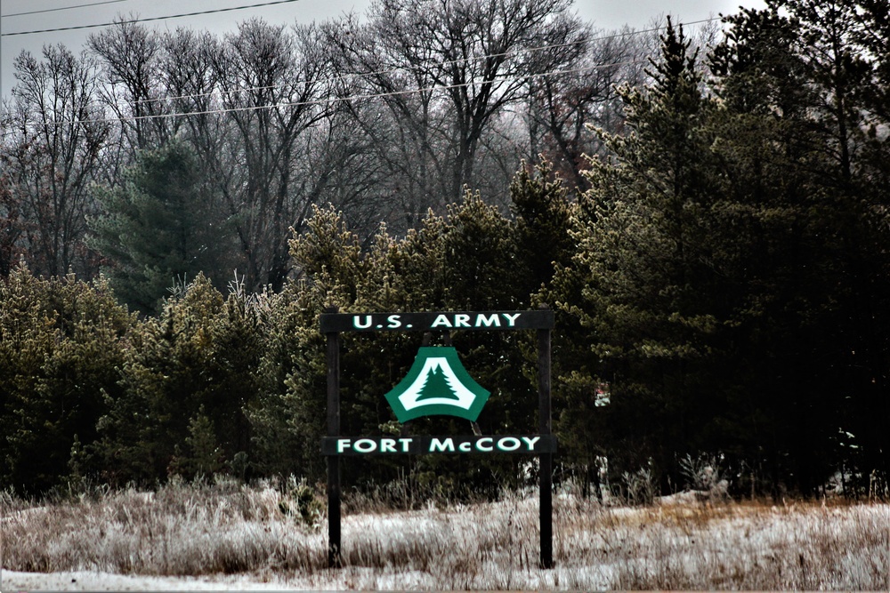 Wintry scenes at Fort McCoy in early January 2021