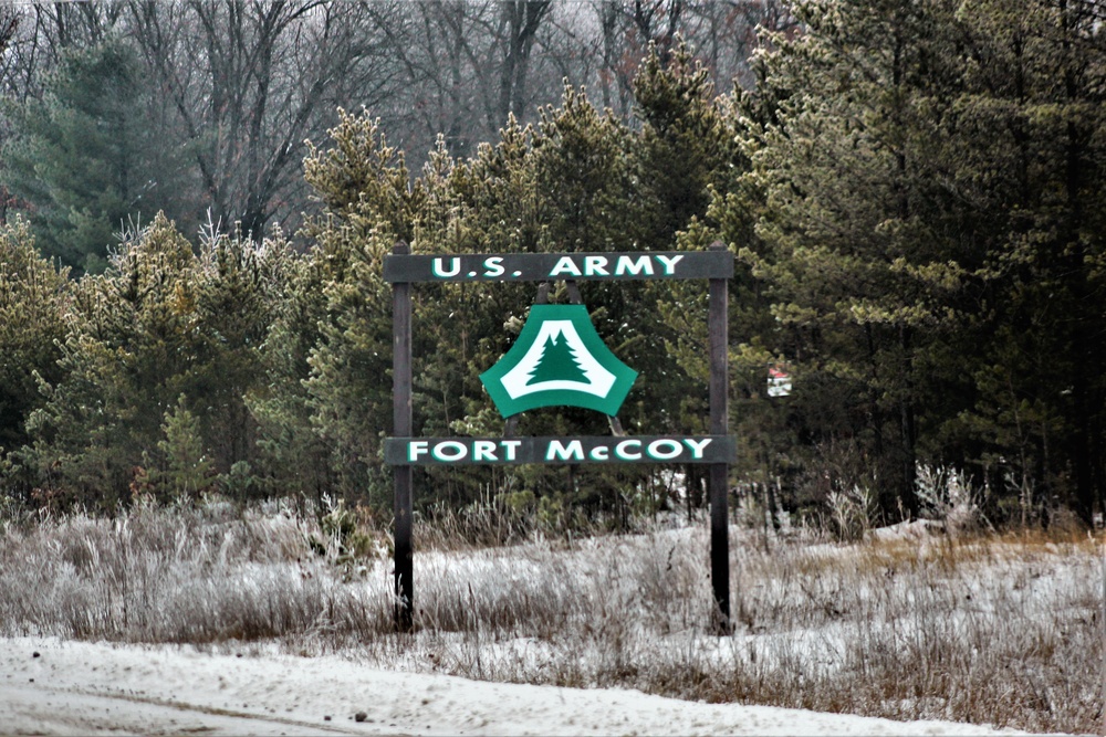 Wintry scenes at Fort McCoy in early January 2021