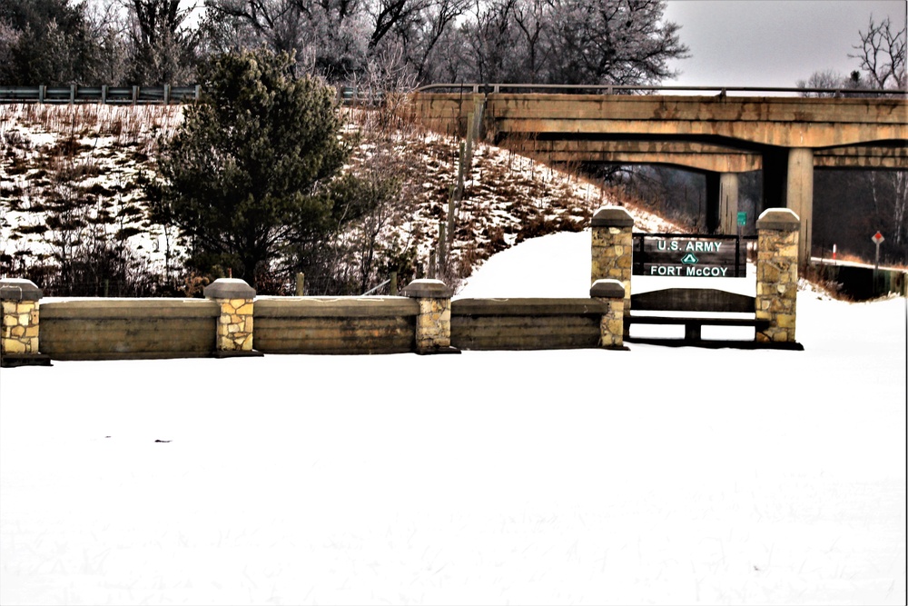 Wintry scenes at Fort McCoy in early January 2021