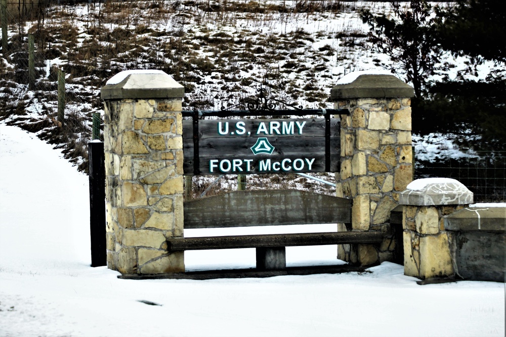 Wintry scenes at Fort McCoy in early January 2021