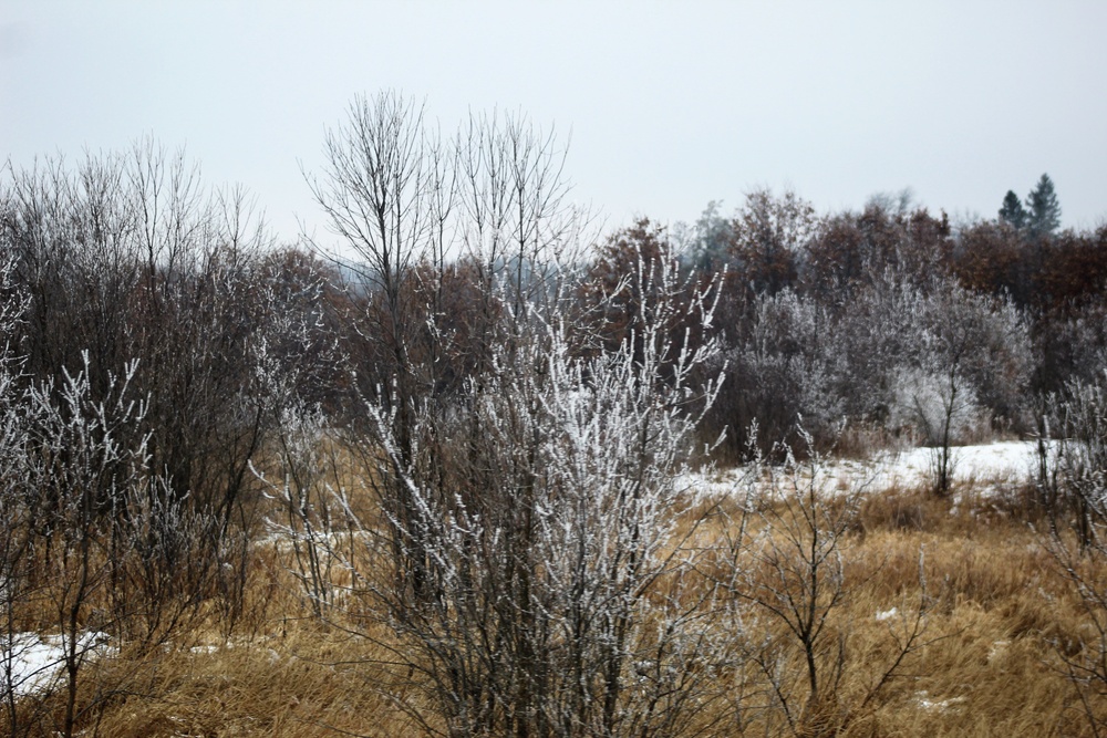 Wintry scenes at Fort McCoy in early January 2021