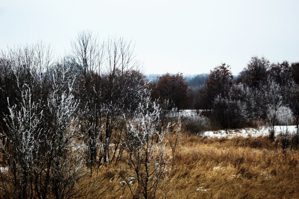 Wintry scenes at Fort McCoy in early January 2021