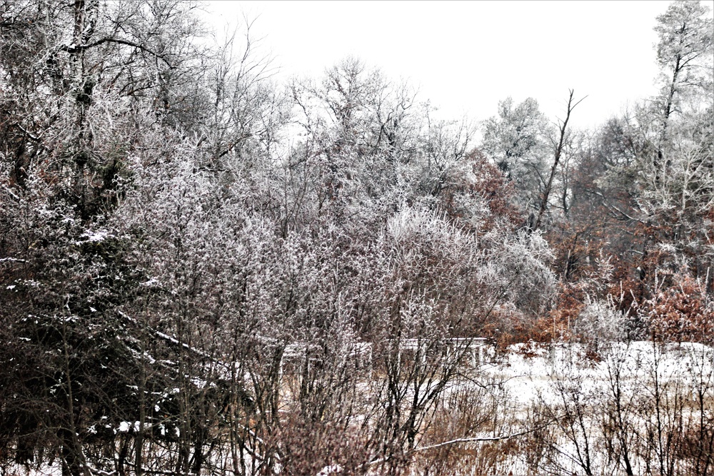 Wintry scenes at Fort McCoy in early January 2021