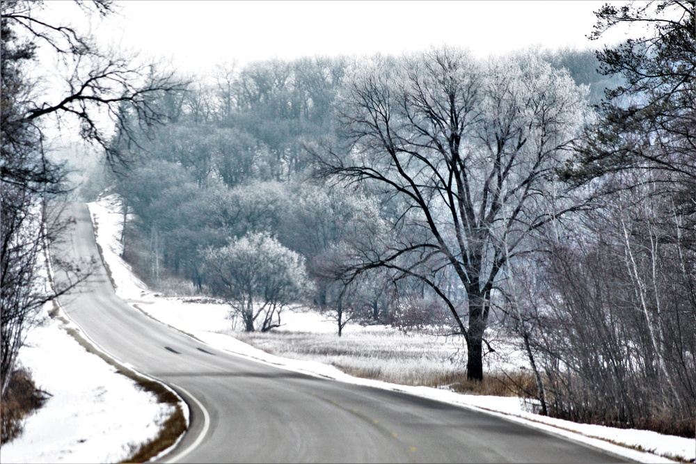 Wintry scenes at Fort McCoy in early January 2021