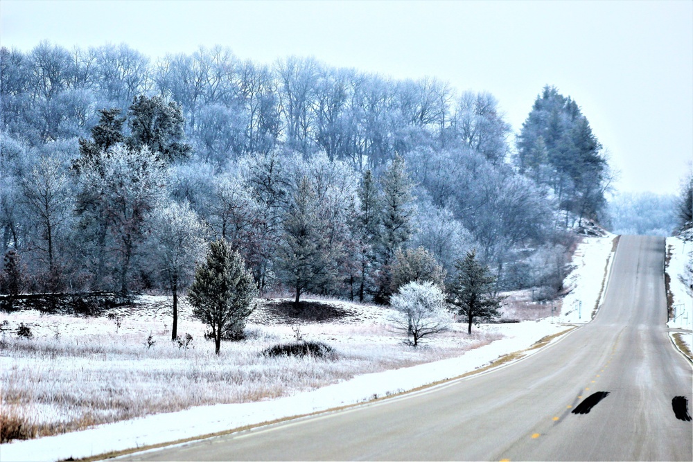 Wintry scenes at Fort McCoy in early January 2021