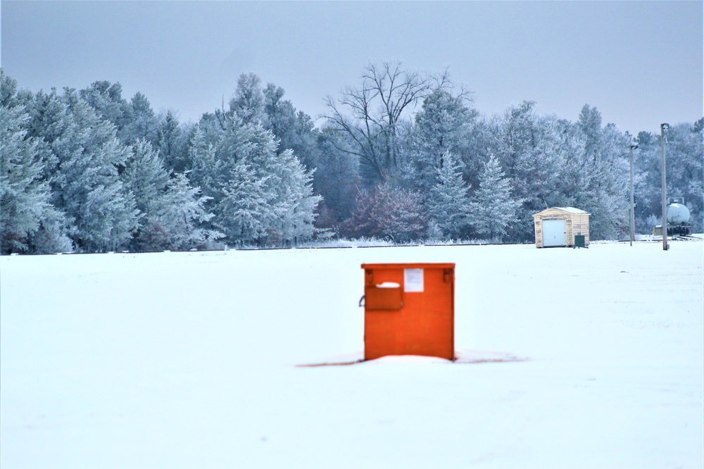 Rime ice forms at Fort McCoy in early January 2021