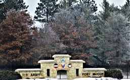 Rime ice forms at Fort McCoy in early January 2021