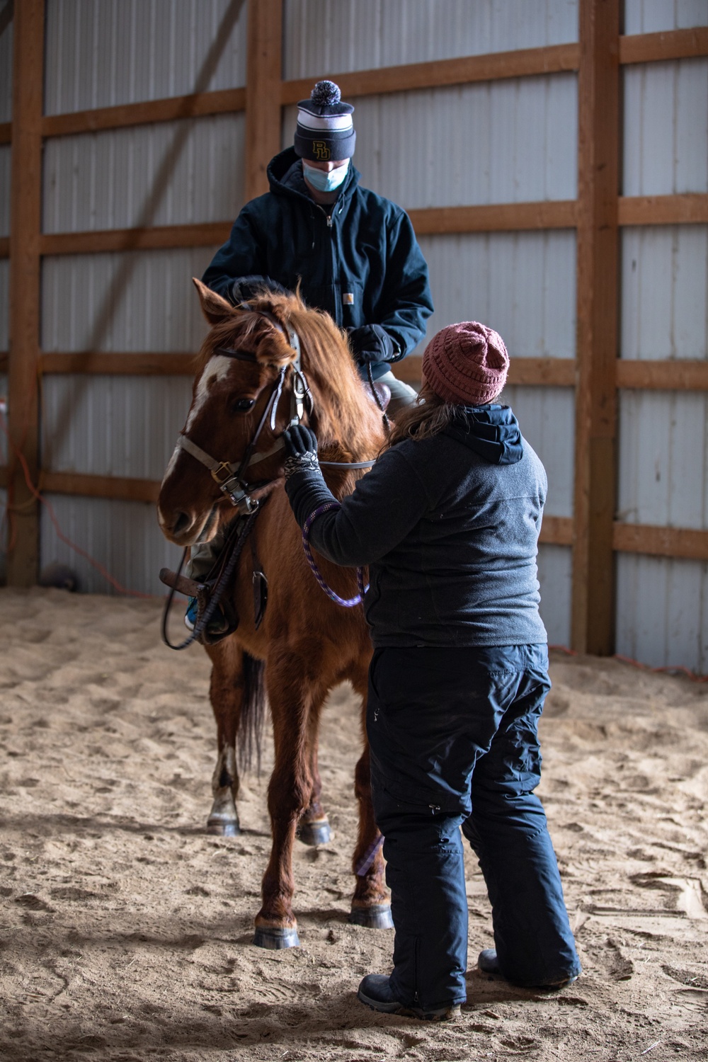 Equine therapy support for Soldiers supporting COVID-19 relief efforts