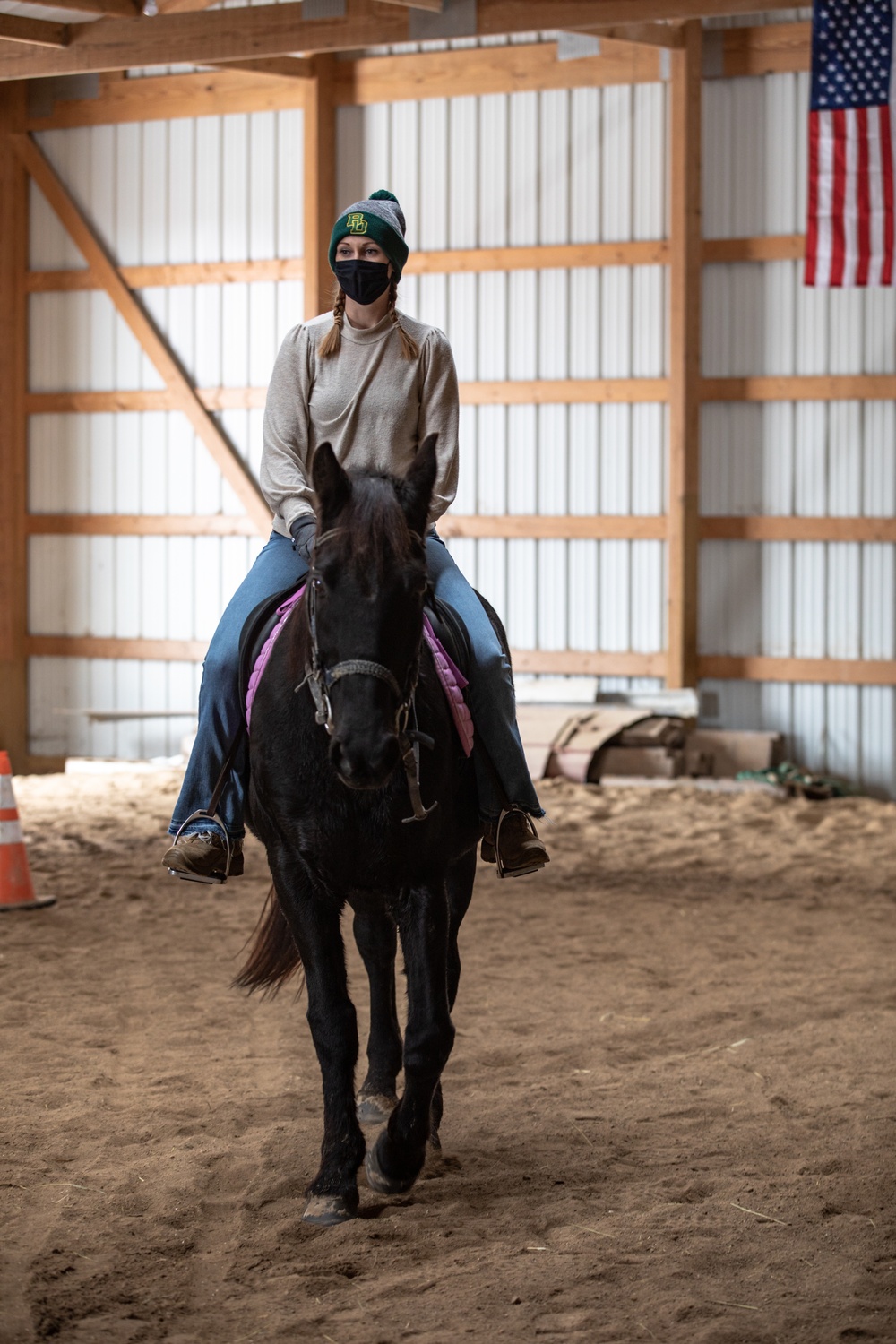 Equine therapy support for Soldiers supporting COVID-19 relief efforts