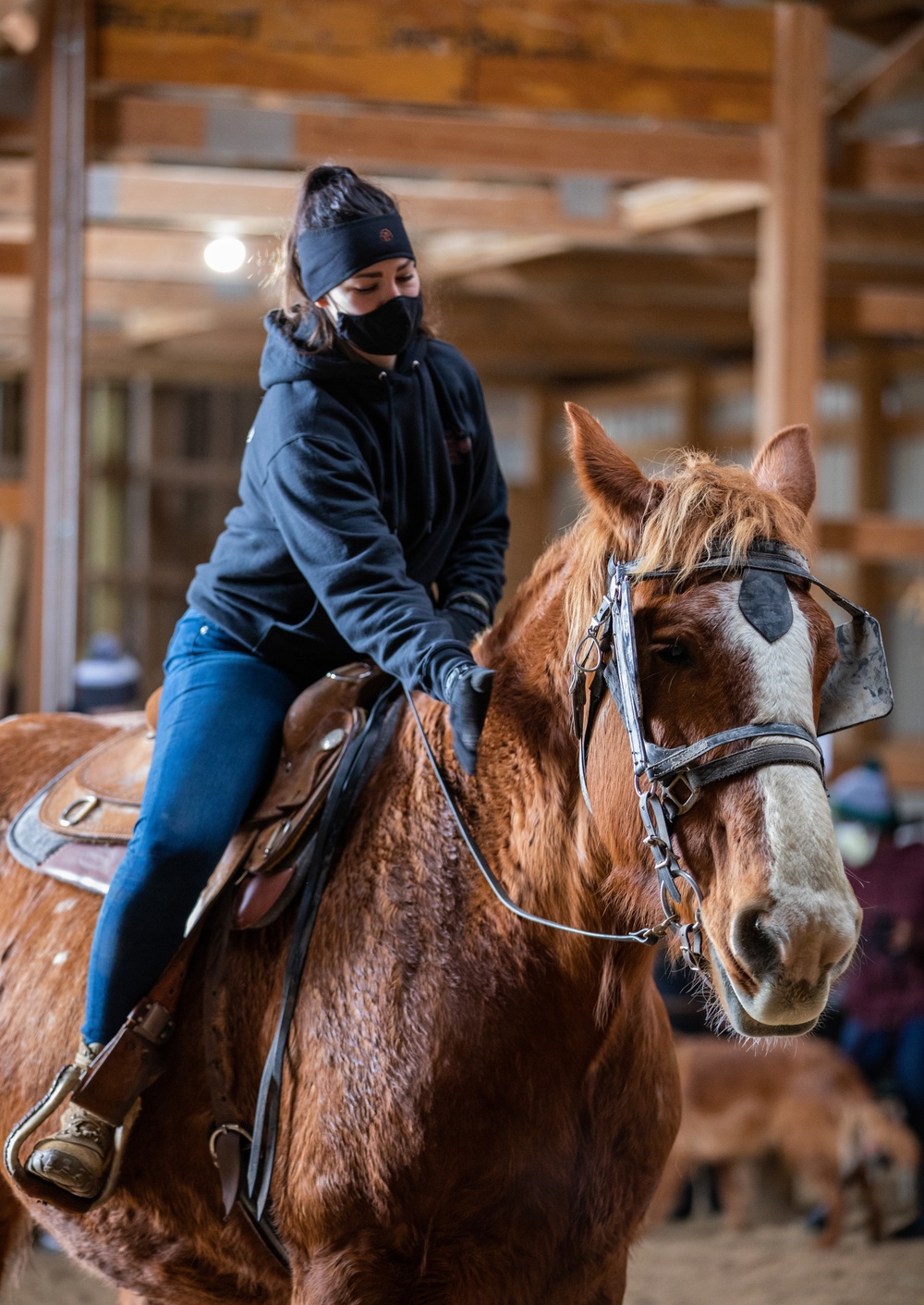 Equine therapy support for Soldiers supporting COVID-19 relief efforts