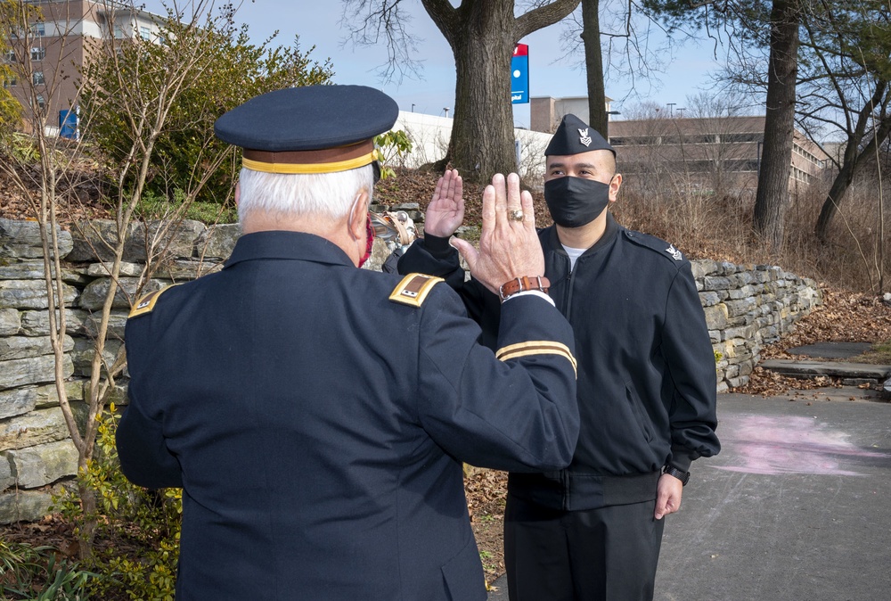 NC1 Deguzman reenlistment ceremony