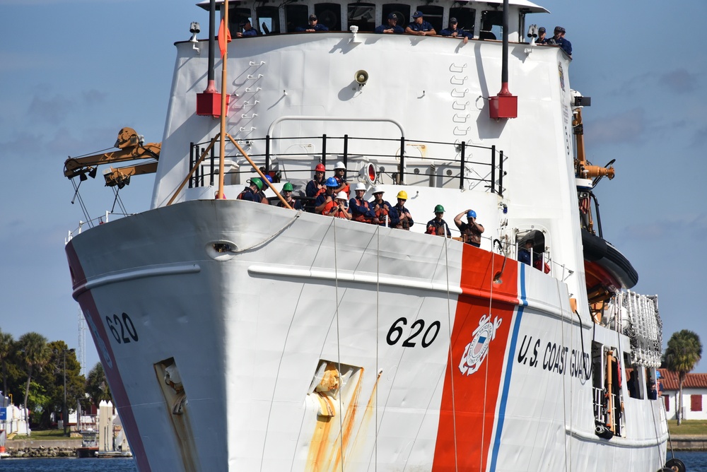 The crew of Coast Guard Cutter Resolute returned home to St. Petersburg, Florida January 14th, 2021 following a 42-day patrol in the Caribbean.