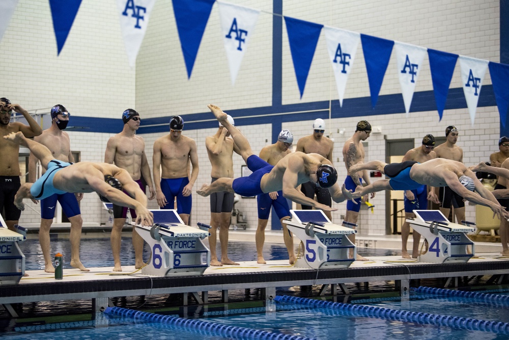 Air Force Academy Men's Swimming and Diving Team Win  Tri-Meet on January 09, 2021