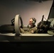 Air Force Maj. Gen. Craig D. Wills, Commander, 19th Air Force, experiences simulator