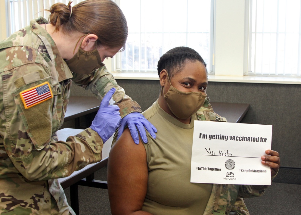 MDNG Medical Detachment Administers COVID-19 Vaccines