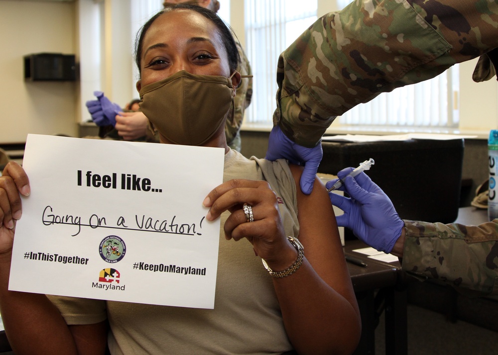 MDNG Medical Detachment Administers COVID-19 Vaccines