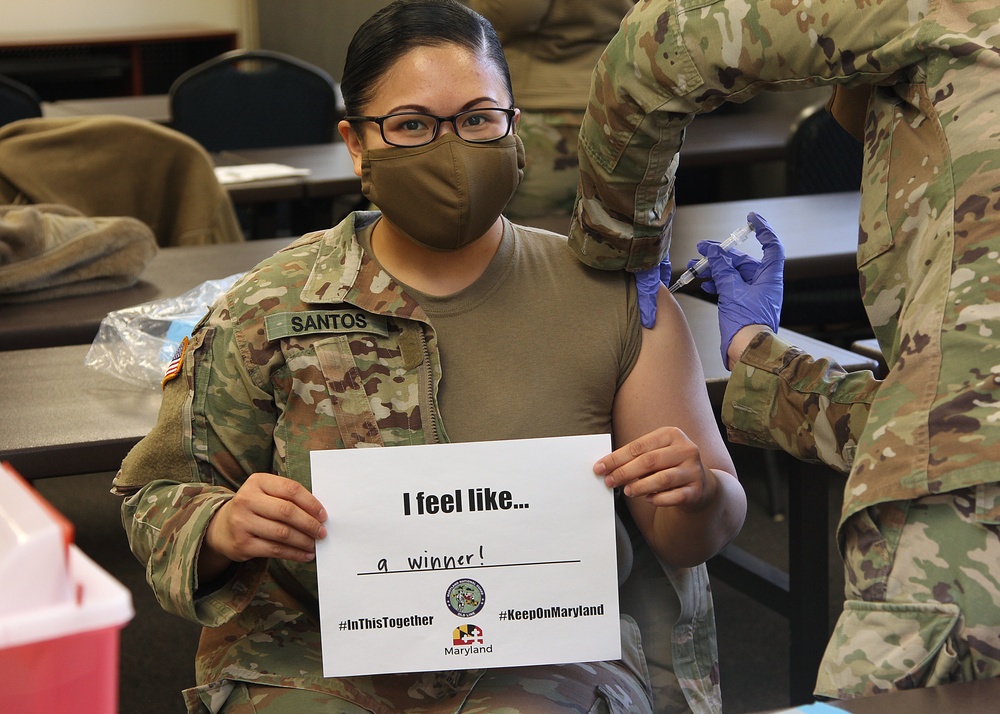 MDNG Medical Detachment Administers COVID-19 Vaccines