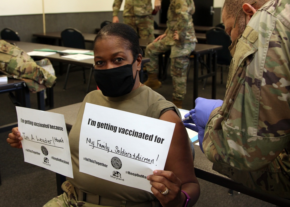 MDNG Medical Detachment Administers COVID-19 Vaccines