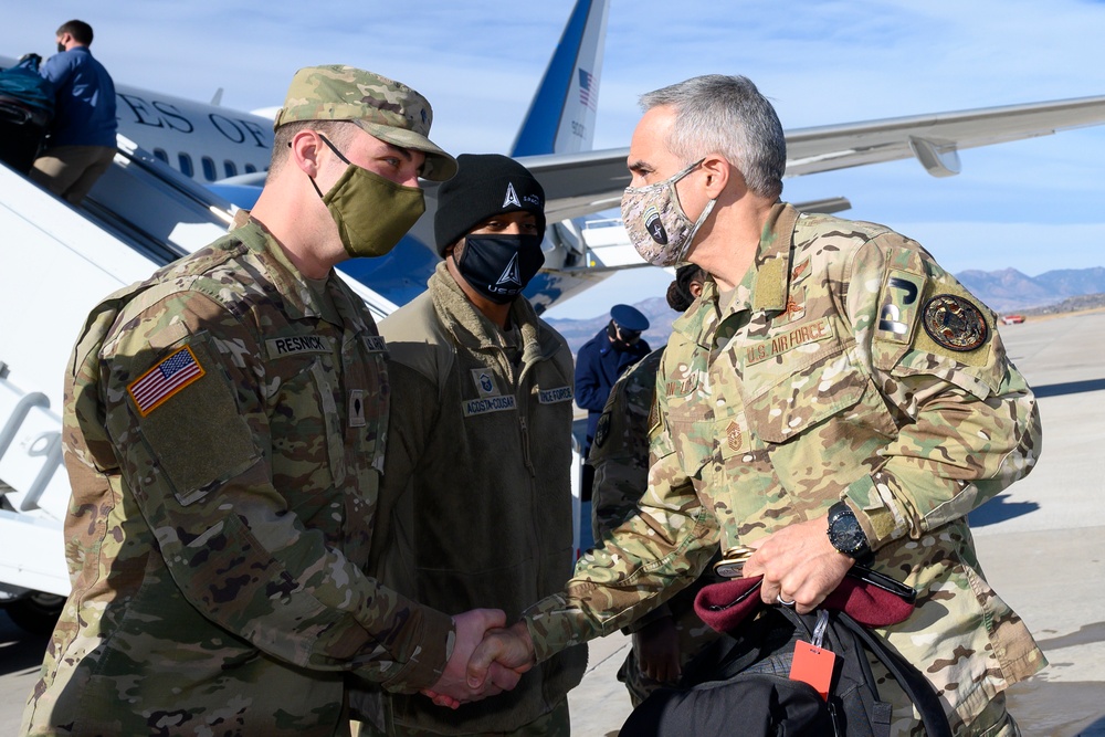 Senior Enlisted Advisor to the Chairman Greets Military Personnel