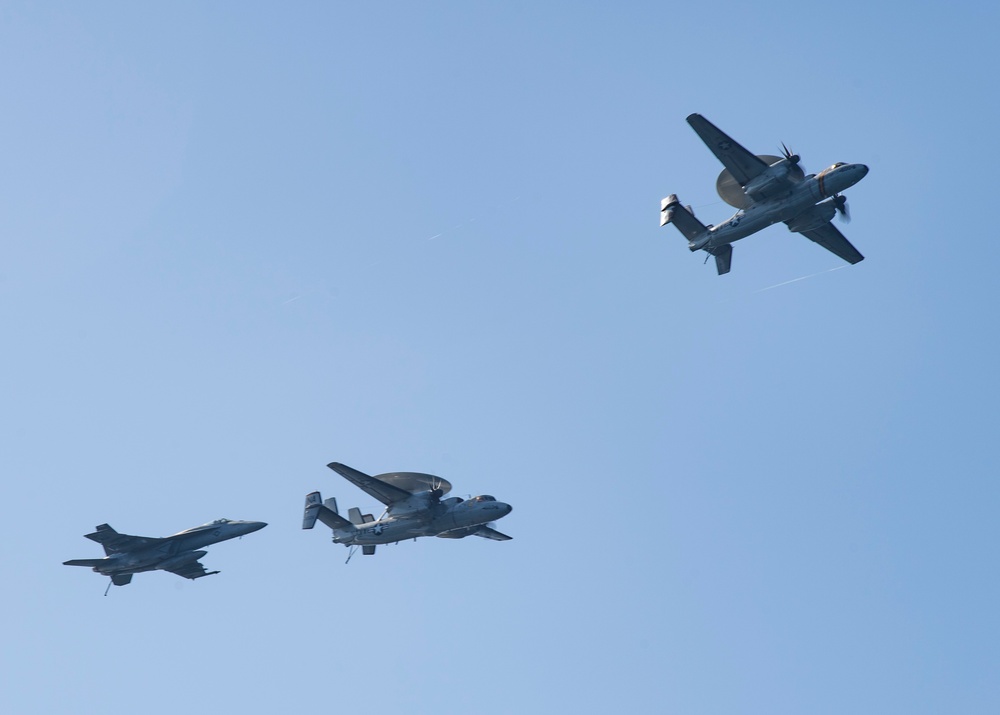 Nimitz Conducts Flyover