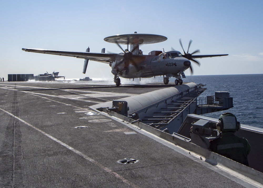 E-2C Hawkeye Launches Off Flight Deck