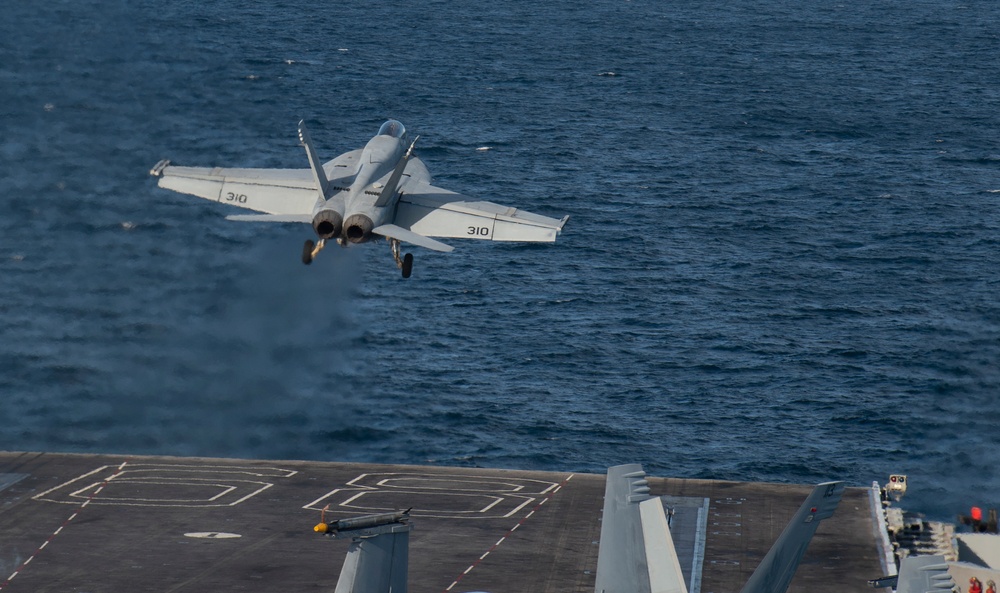 Aircraft Takes off Of Nimitz