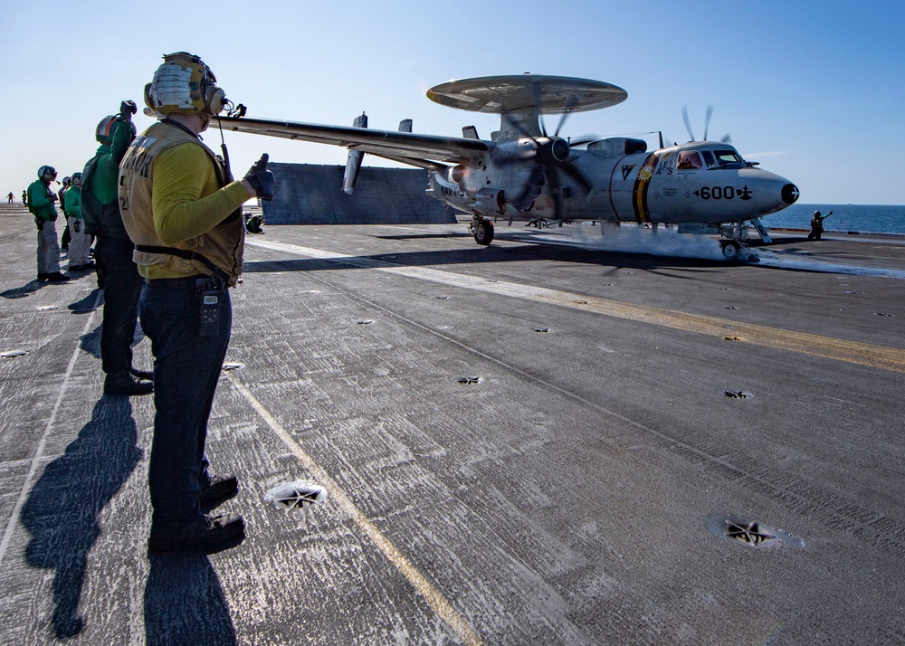 E-2C Hawkeye Launches Off Flight Deck