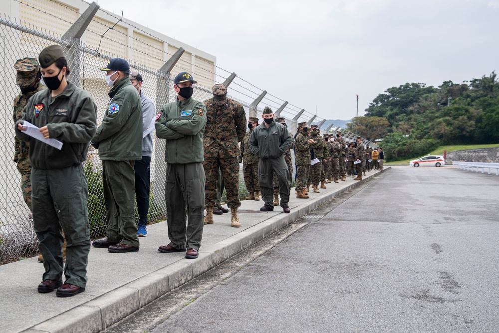 Service members across Okinawa receive the Moderna COVID-19 vaccine