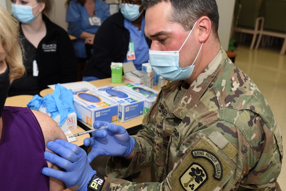 South Carolina National Guard partners with Lancaster Medical Center to administer COVID-19 vaccinations