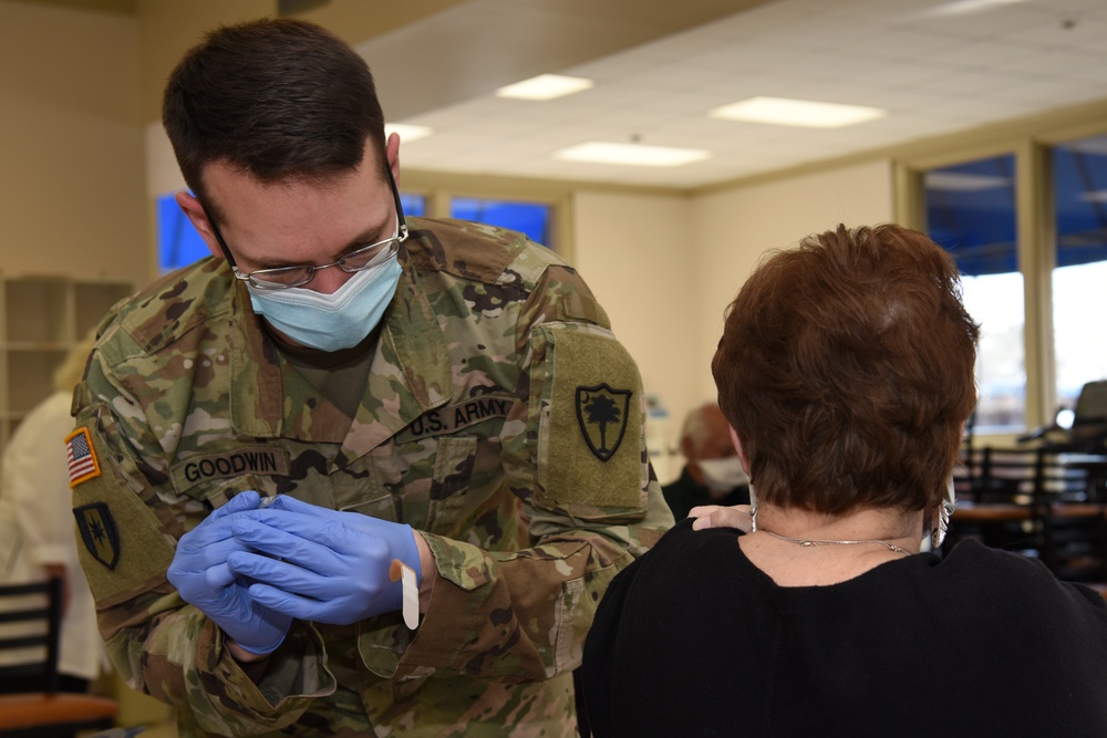 South Carolina National Guard partners with Lancaster Medical Center to administer COVID-19 vaccinations
