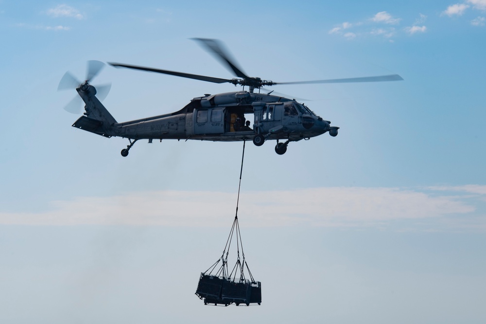 USS Nimitz Conducts Replenishment-At-Sea