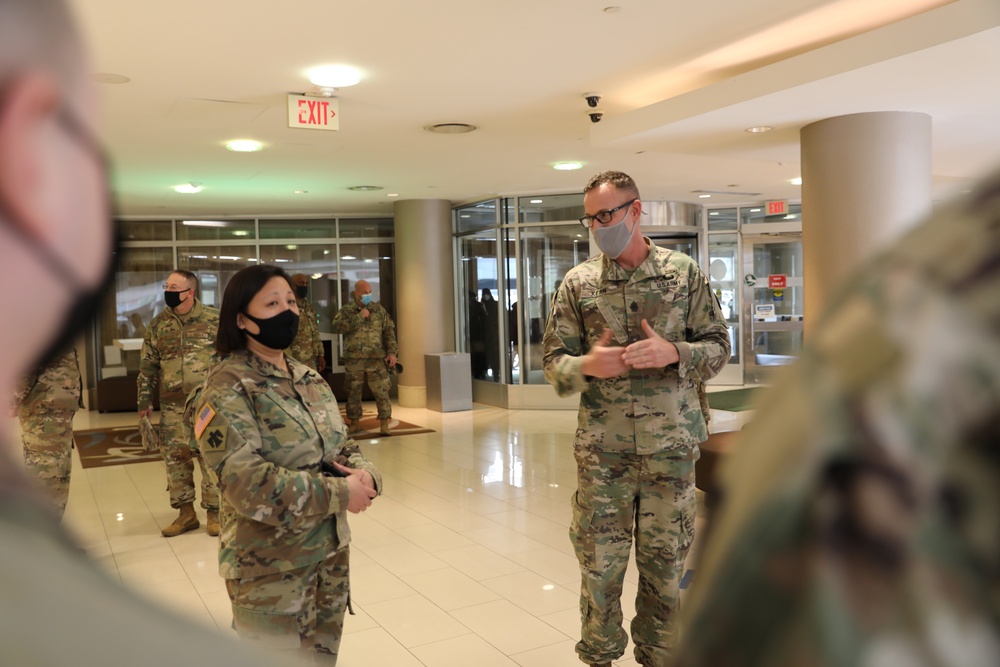 The Interim Adjutant General of New Jersey visits with Soldiers from New Jersey