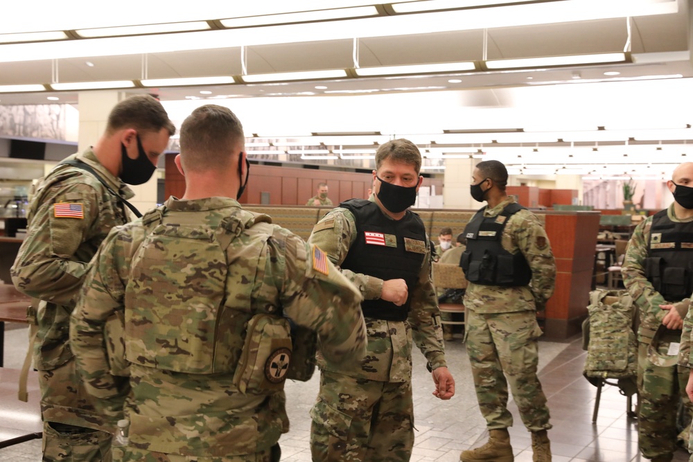 Brig. Gen Maldonado Talks with Soldiers from the New York National Guard.