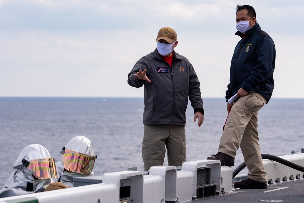 USS America (LHA 6) Conducts Aviation Firefighting Exercises