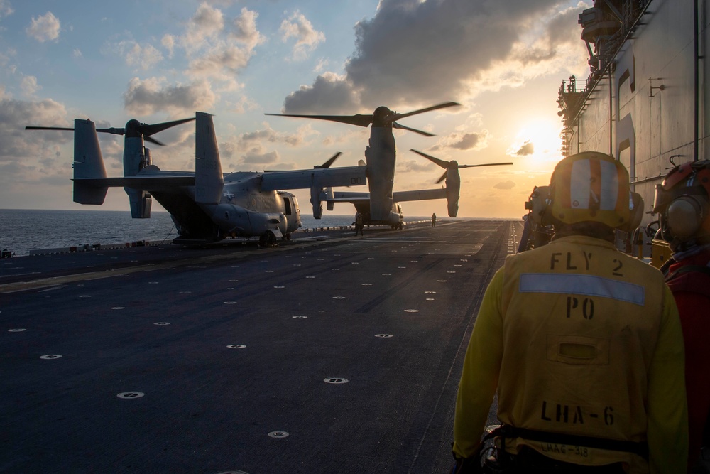 USS America (LHA 6) Conducts Flight Operations in the Philippine Sea