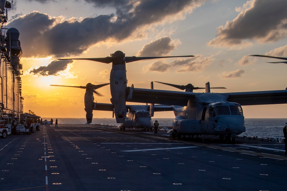 USS America (LHA 6) Conducts Flight Operations in the Philippine Sea