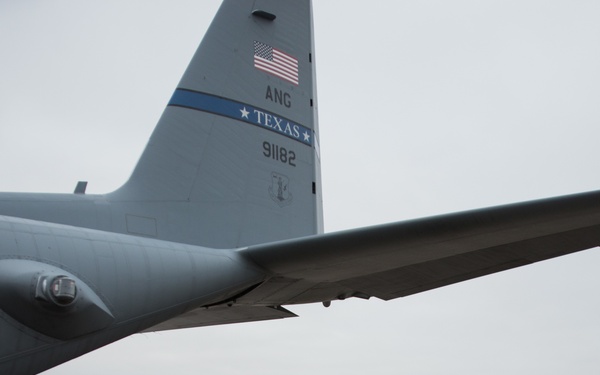Texas Air National Guard transports North Dakota Soldiers