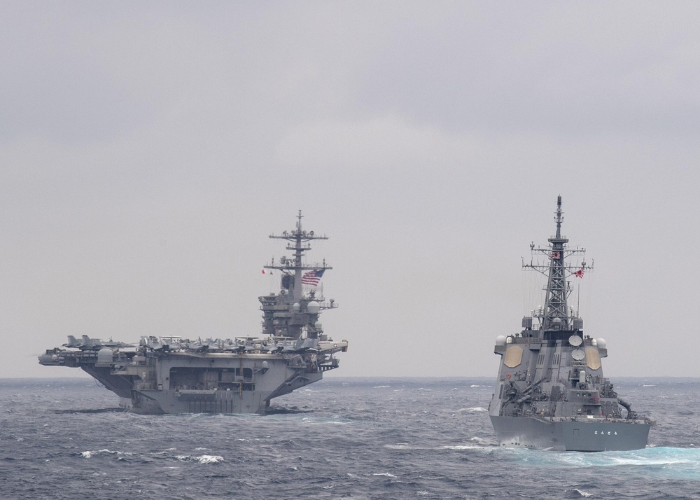 Theodore Roosevelt Carrier Strike Group Transit with Japan Maritime Self-Defense Force