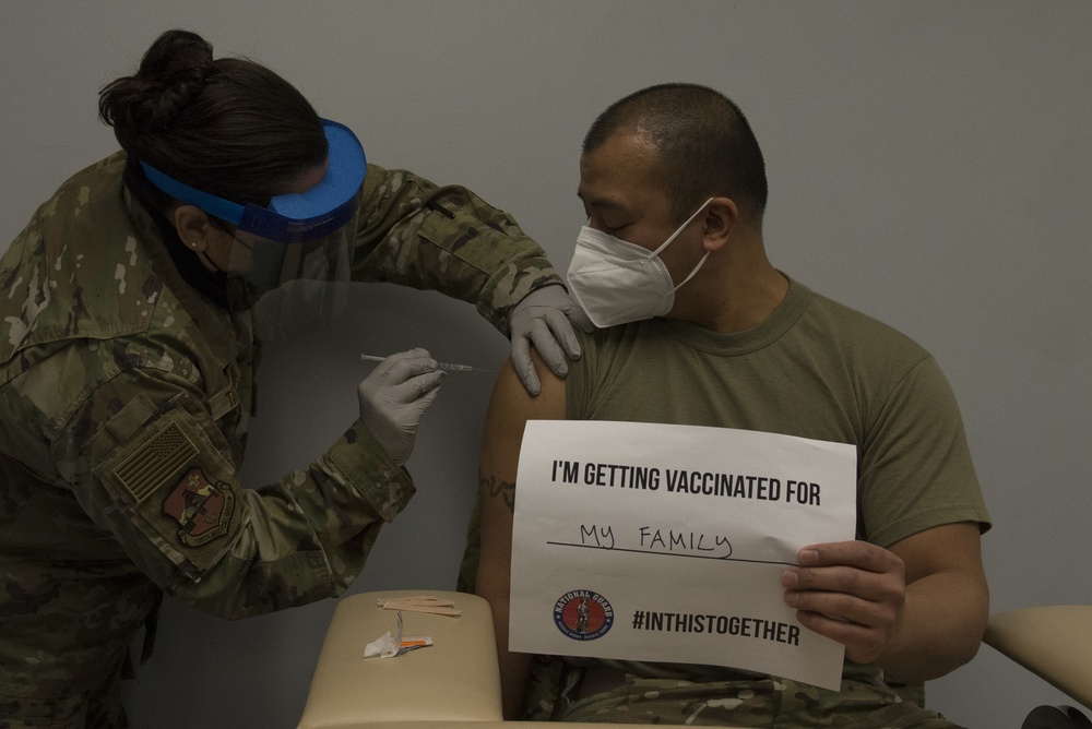 129th Rescue Wing Airmen Getting Vaccinated