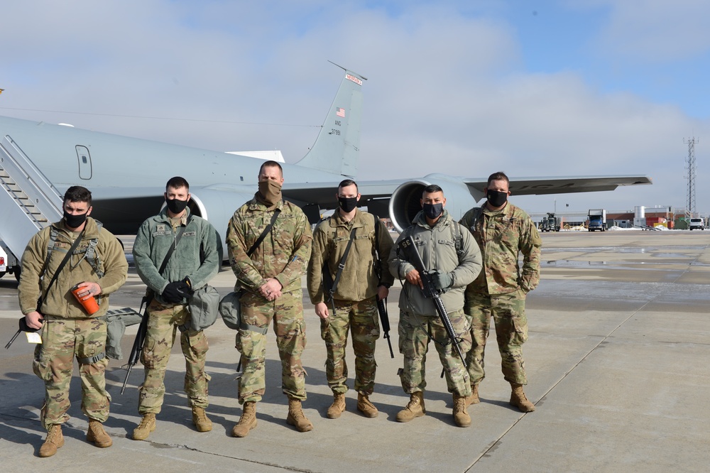 Nebraska National Guard provide support for the 59th Presidential Inauguration