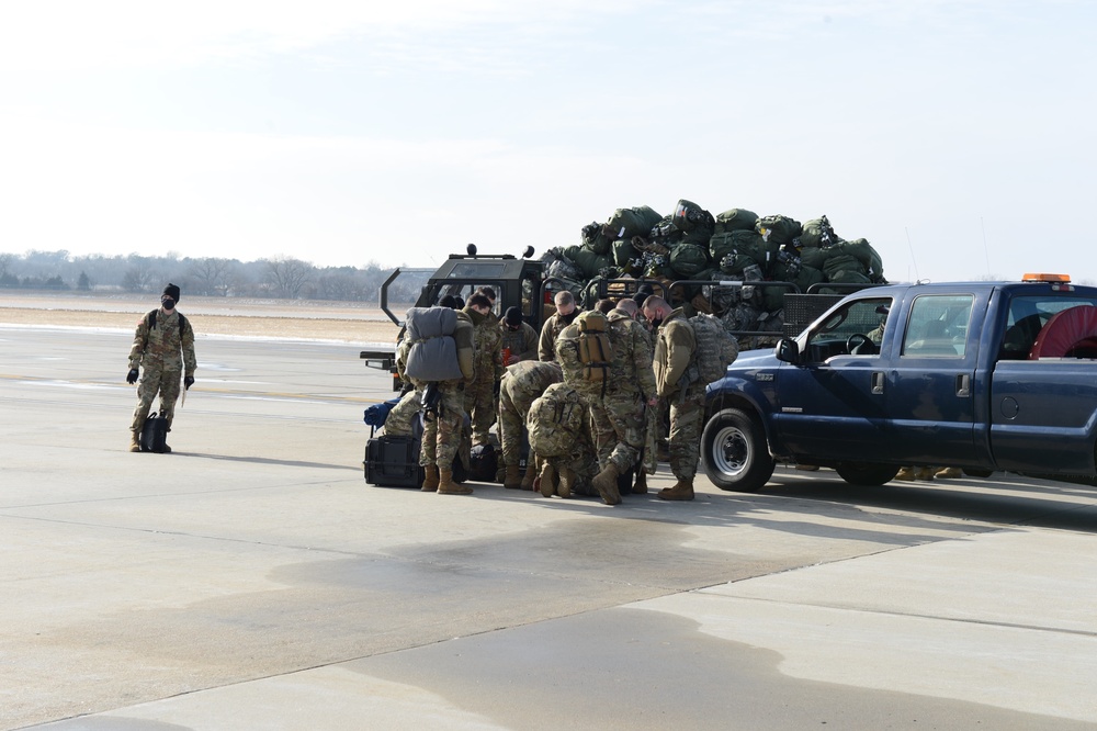 Nebraska National Guard provide support for the 59th Presidential Inauguration