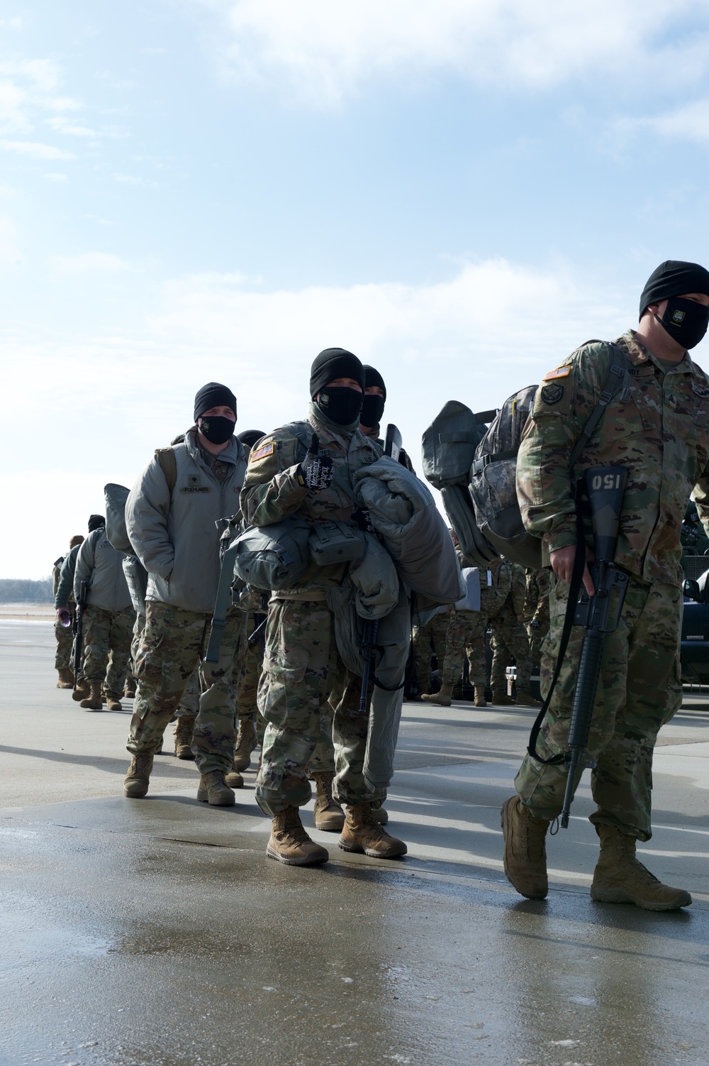 Nebraska National Guard provide support for the 59th Presidential Inauguration