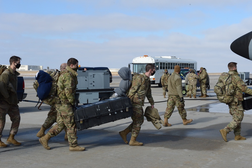 Nebraska National Guard provide support for the 59th Presidential Inauguration