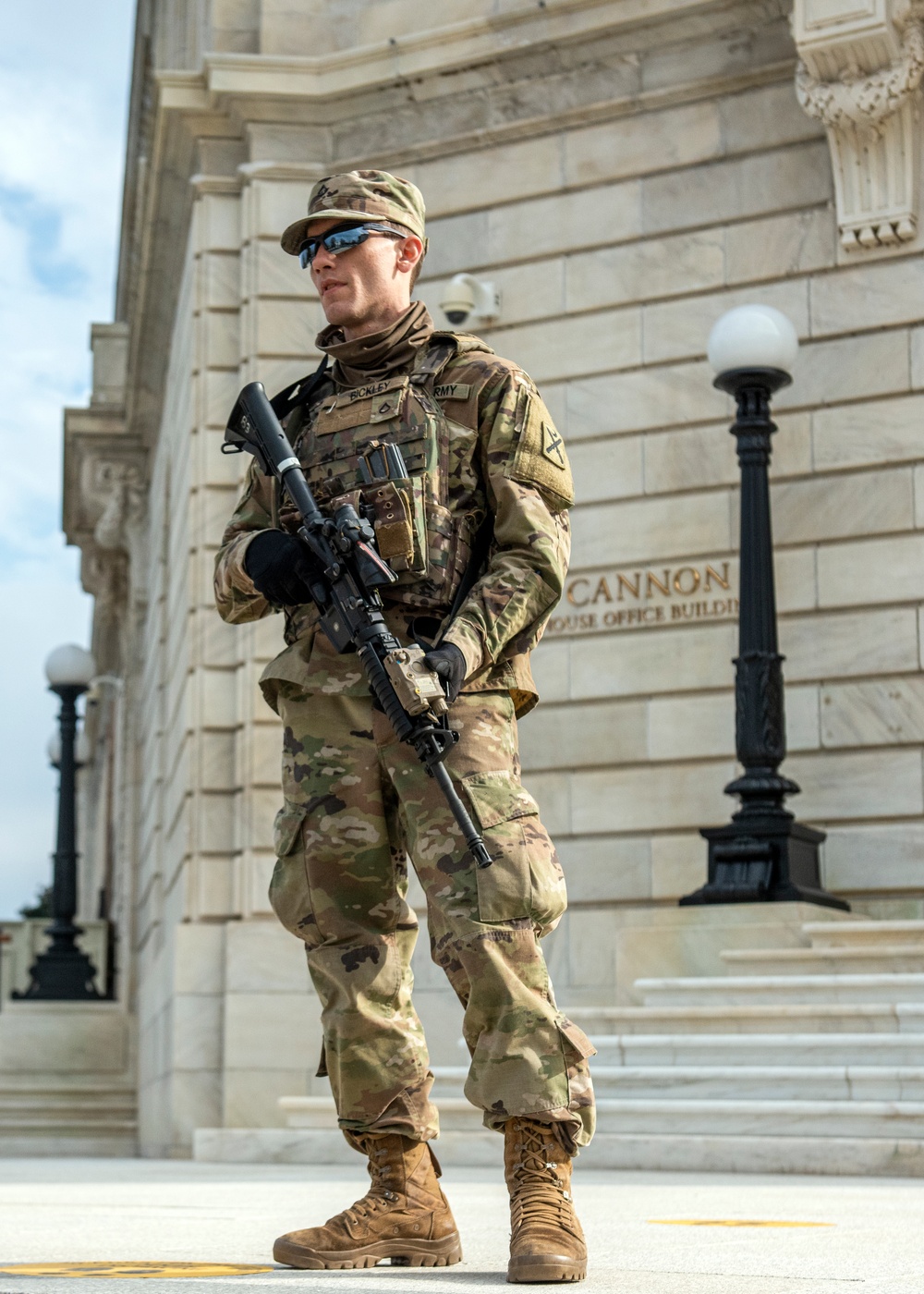 South Carolina National Guard Soldiers stand watch at U.S. Capitol