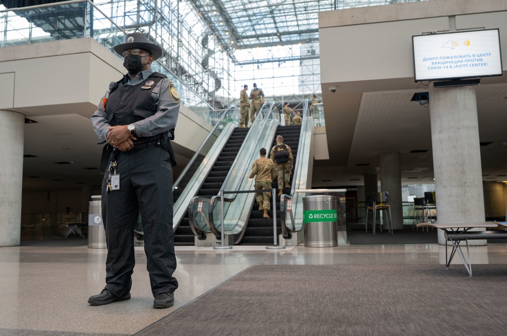 Javits public safety officers support state efforts to administer COVID-19 vaccines