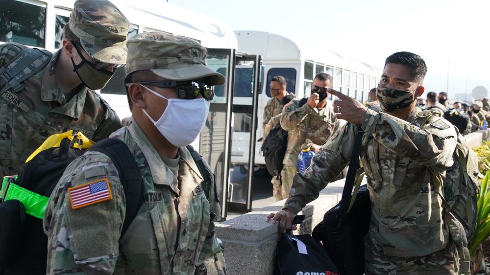 Hawaii National Guard Soldiers Deploy to Washington D.C to Support Inauguration Security