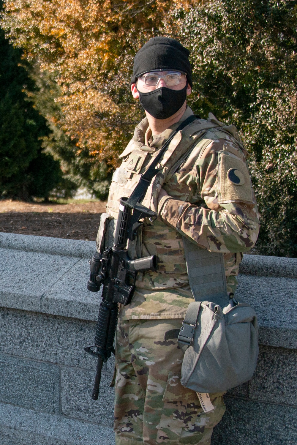 429th BSB Soldiers stand guard in Washington, D.C.