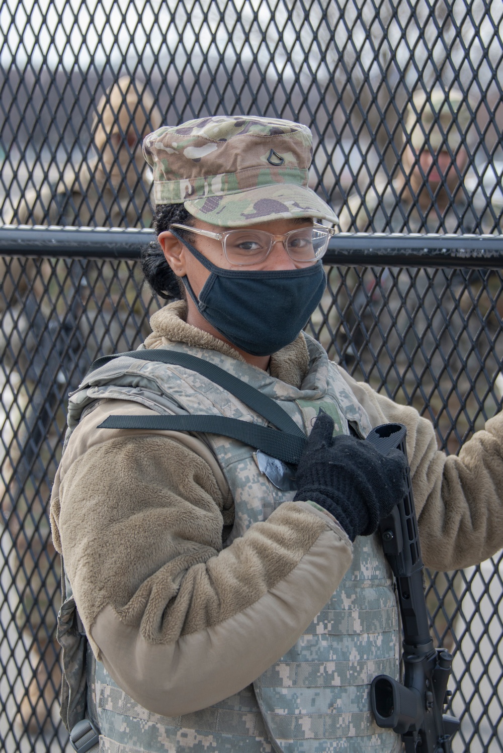 1-111th FA Soldiers stand guard in Washington, D.C.